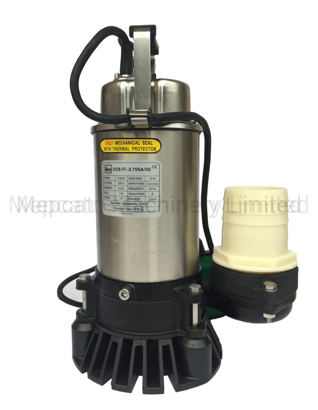 1HP Centrifugal Automatic Construction Engineering Stainless Steel Robust Sand and Silt Waste Water Suction Drainage Pump with Floater and Stirring Device