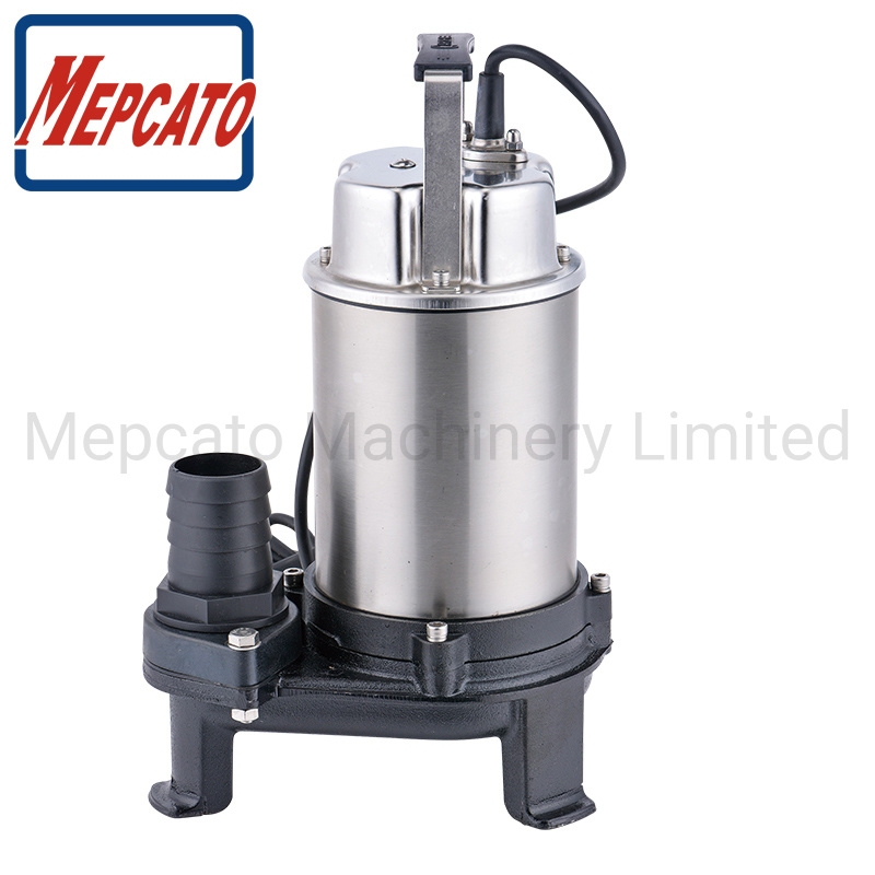 Kitchen Sewage Waste Water Disposal Non-Clogging Three-Feet Stainless Steel Electric Automatic Submersible Water Drainage Pump with Cutting Impeller