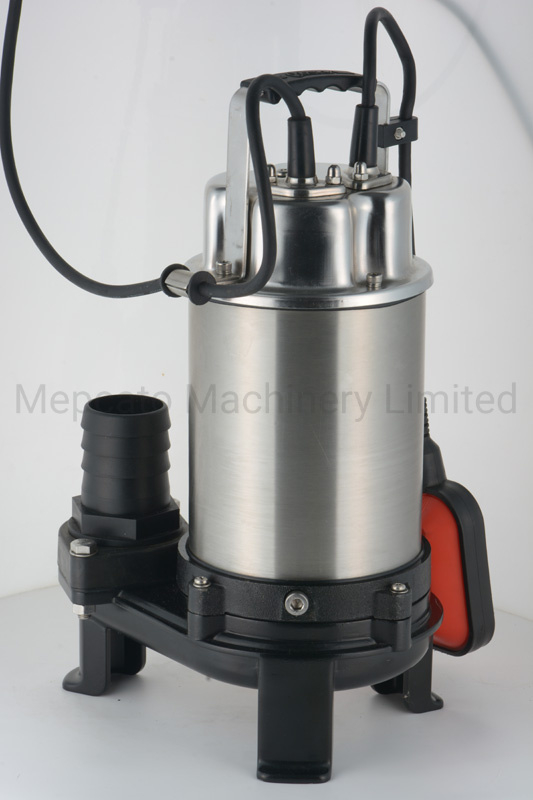 Kitchen Sewage Waste Water Disposal Non-Clogging Three-Feet Stainless Steel Electric Automatic Submersible Water Drainage Pump with Cutting Impeller