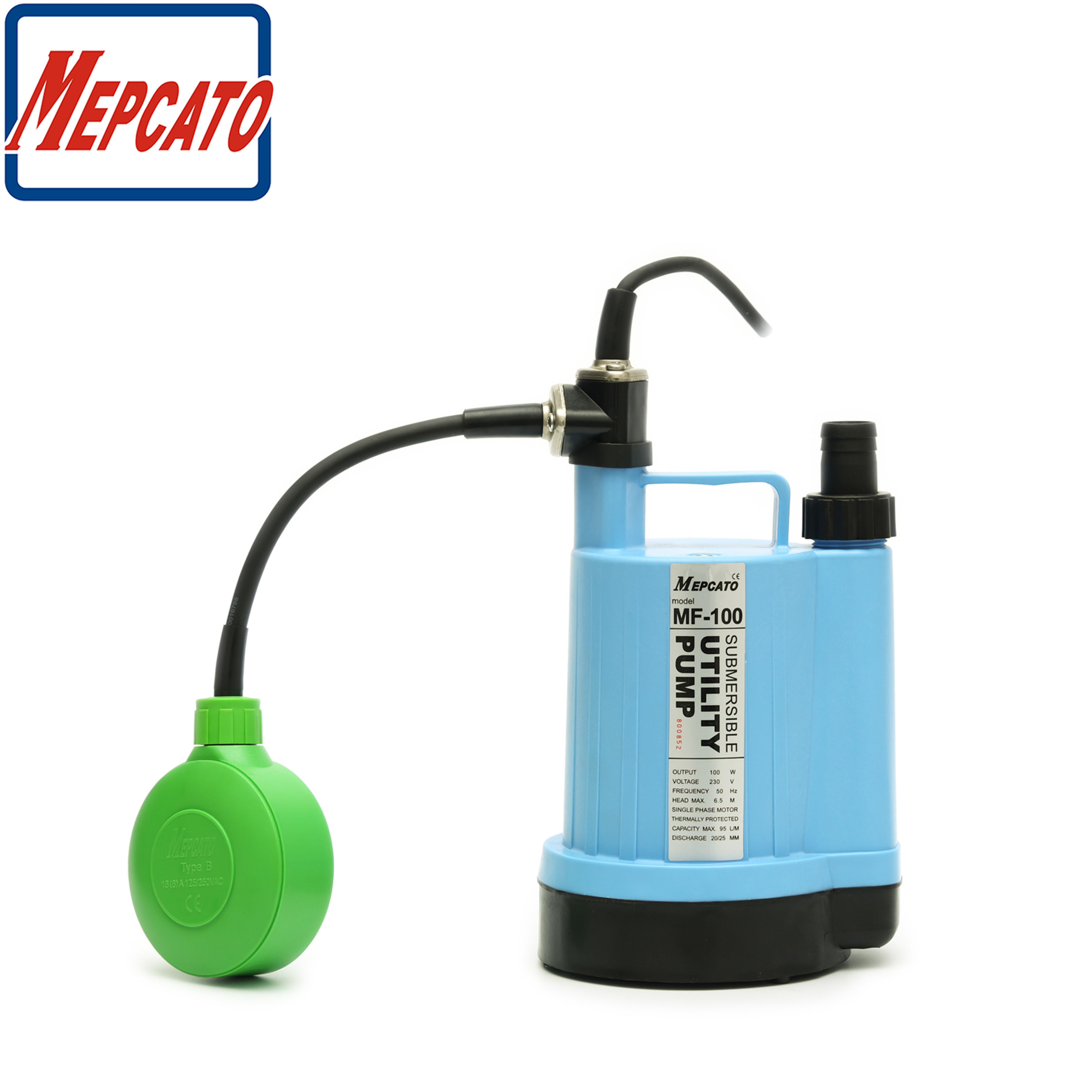MF-100 Low Level Drainage Plastic Submersible Utility Pump with Floater