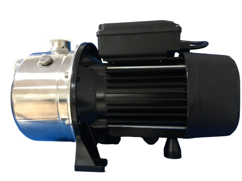 1HP Centrifugal Horizontal Stainless Steel Housing Garden Pools Water Transfer Garden Watering Self-Priming Water Pressure Boosting Surface Jet Pump